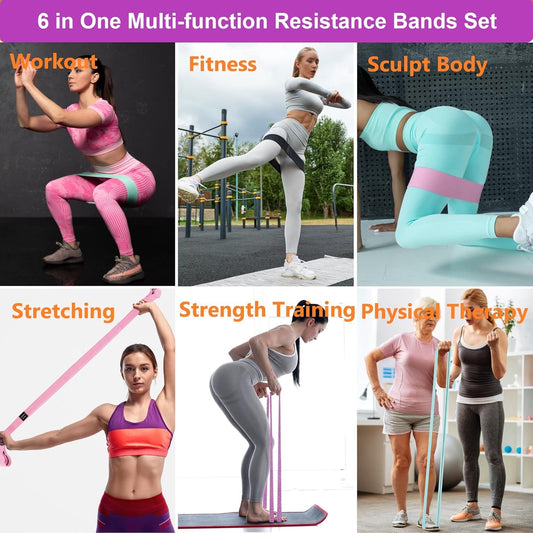 Fabric Resistance Bands for Working Out: Women and Men