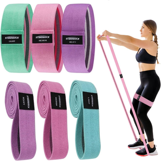 Fabric Resistance Bands for Working Out: Women and Men