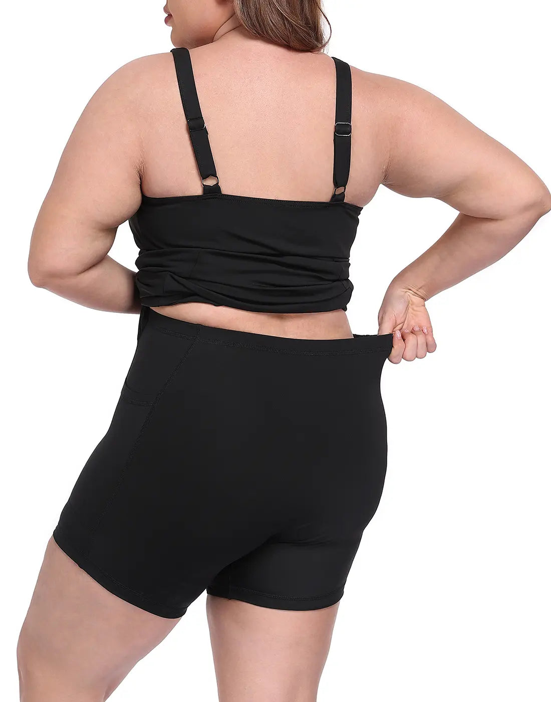 Women's Plus Size Easy Quick Slip Tennis Dress Built-In Shorts and Bra